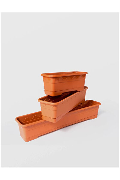 sterk Jardiniera cu Tavita NR.1, STERK, 33 X 13 X 13 cm, Plastic Maro