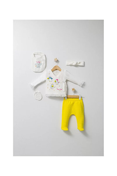 Tongs Baby Set de iarna de 5 piese pentru nou nascut Crazy Penguins, Tongs baby