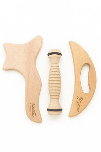 MADAMENATUREL 100% Natural Set of 3 Massage Tools