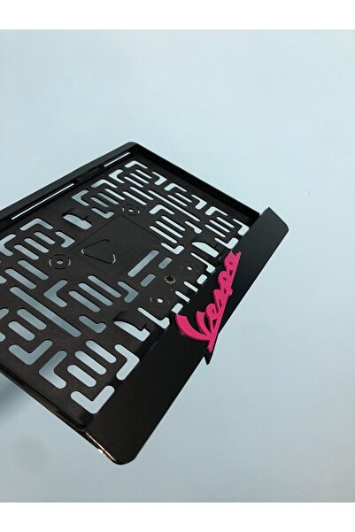 3ALAZERPLEKSİ VESPA PEMBE PLEKSİ MOTOR PLAKALIĞI