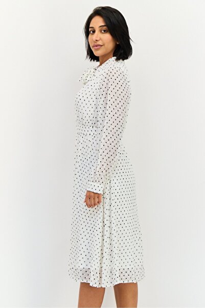 ORSAY Women Polka Dot A Line Casual Dress, Off White