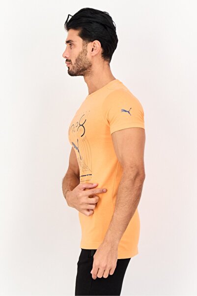 Puma One8 x Men Slim Fit Short Sleeve Outdoor T-Shirt, Orange