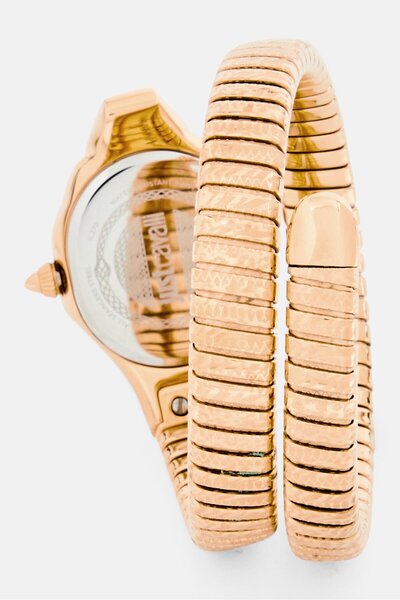 Just Cavalli Women JC1L270M0045 Stainless Steel Snake Style Analog Watch 24mm, Rose Gold