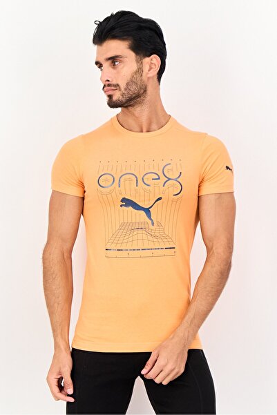 Puma One8 x Men Slim Fit Short Sleeve Outdoor T-Shirt, Orange