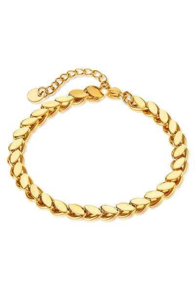 miyle Çelik Koyu Renk Küçük Pullu Arpa Bileklik