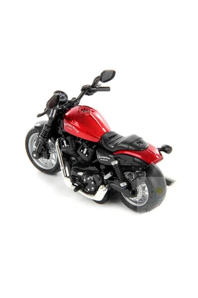 VARDEM OYUNCAK Çek Bırak1:14 Die-Cast Clasic Motosiklet - Kırmızı