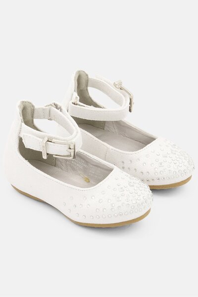 Kenneth Cole Toddlers Girl Violet Sophia Embellish Shoes, Silver
