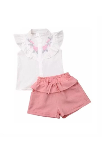 drool Set camasuta si pantaloni cu broderie