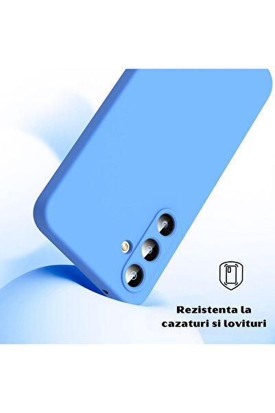 Samsung Carcasă pentru Galaxy A05s din silicon catifelat cu protecție pentru cameră - Albastră