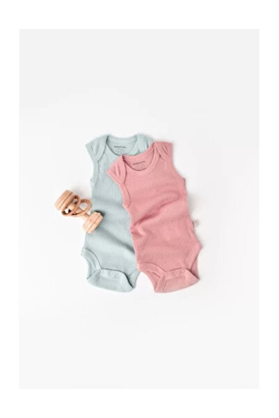 BabyCosy Set 2 Body-uri fără Mâneci pentru Bebeluși Unisex Bumbac și Modal - ...