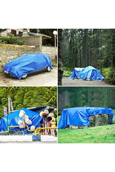 Avex Waterproof Tarp with Metal Eyelets for Fixing, Size 4.0m x 5.0m, Density 80 g/m², Blue Color