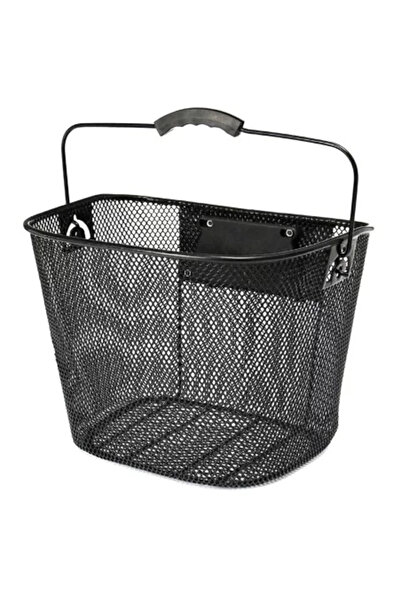 Avex Metal Bicycle Basket with Handle, Detachable, Black