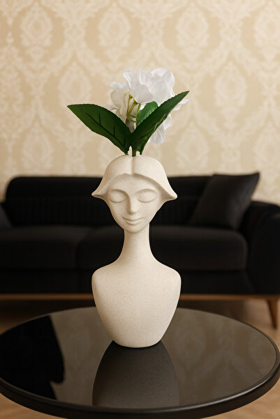 TODEKORA Vază decorativă cu siluetă de femeie, design modern, suport pentru f...