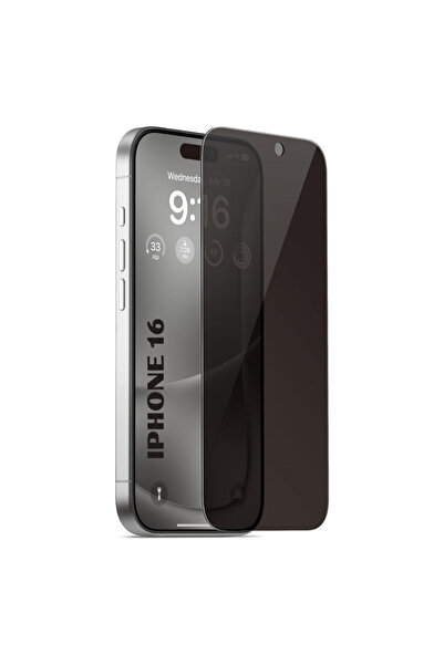 Apple Folie de sticlă Privacy pentru iPhone 16 - Full glue