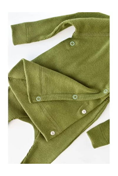 BabyCosy Set 4 pieces: blouse, pants, hat, and gloves made of cotton and modal - Green, (Siz