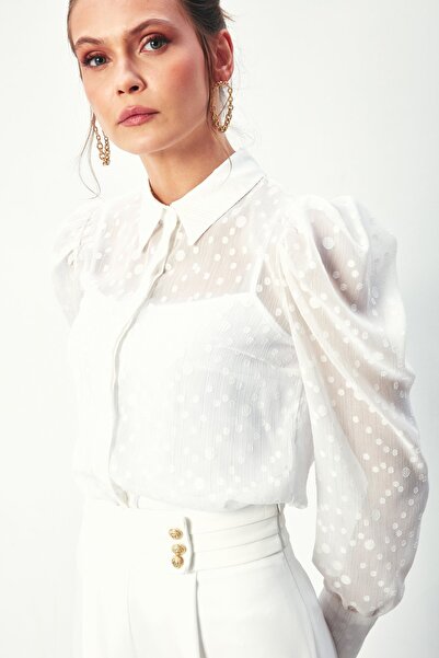 RİVASS Puantiye Dokulu Gömlek