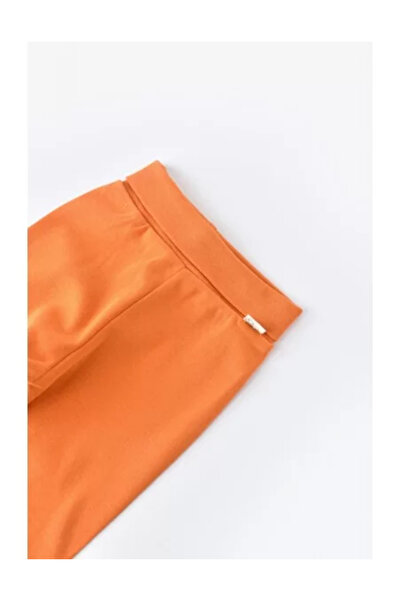 BabyCosy Pants with Booties - Cotton Orange (Size: 6-9 months)