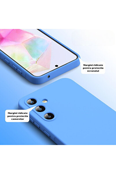 Samsung Carcasă pentru Galaxy A05s din silicon catifelat cu protecție pentru cameră - Albastră
