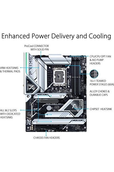 ASUS اللوحة الأم Prime Z790-A WiFi 6E ATX، Intel LGA 1700