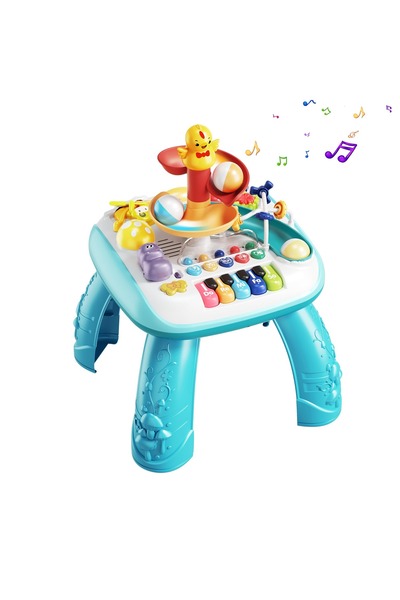 WePro Store Многофункционална образователна детска маса с пързалка и пиано, с...