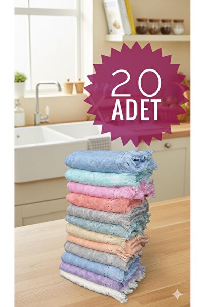 FAMİLYA TEKSTİL 20 Adet 30x50 Cm Desenli Renkli Mutfak Havlusu , Söz , Nişan ...
