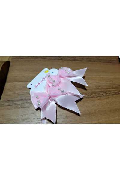 Beyaz inci tasarım Cataramă Seten cu arc și perle