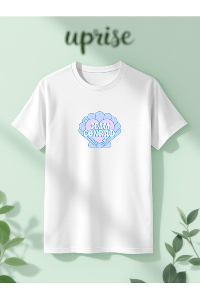 Vordevia Conrad cu imprimeu Bumbac supradimensionat Alb tricou