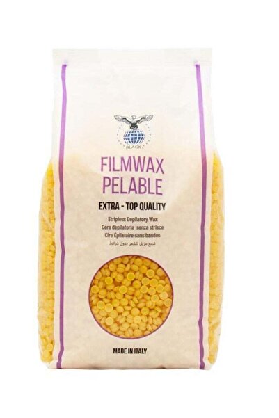 Bläck حبيبات شمع أسود لإزالة الشعر، لون أصفر إيطالي - 1000 غرام