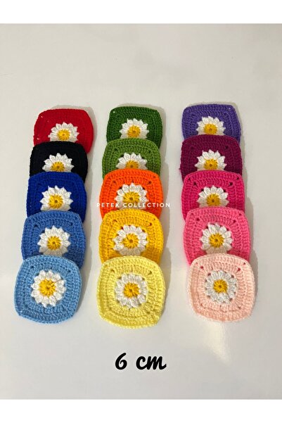 Petek Collection Kare Model Papatya Örgü Motifler (10’lu paket)