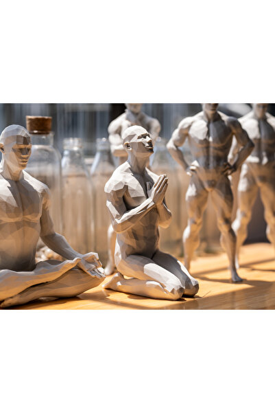 Pixelart3D Meditasyon Yapan Adam 5 Biblo Dekor Dekorasyon