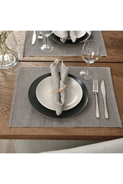 IKEA SVARTSENAP Place mat, grey, 35 x 45 cm