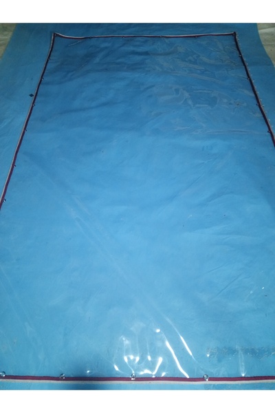 CNC Ser branda şeffaf kamelya balkon kapama kuş gözlü 150#250 kenarları kolonlu