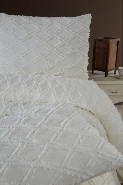 Casa Moor Nisa Çift Kişilik Yatak Örtüsü Seti Ekru