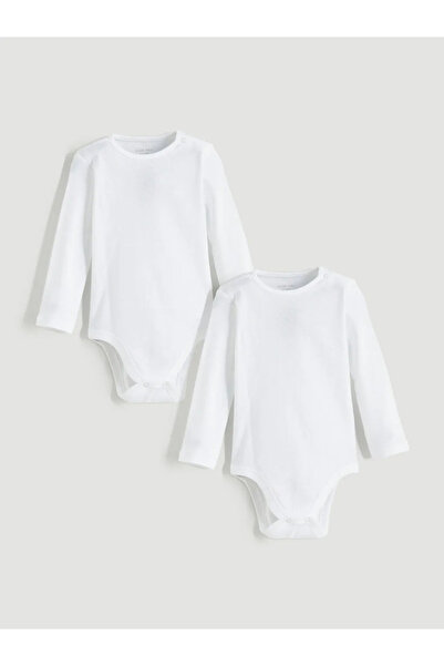 LC Waikiki Bicycle collar basic baby girl snap-on bodysuit 2-piece set