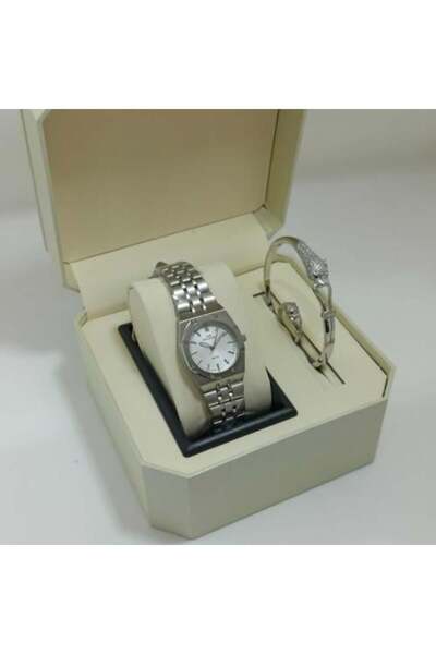 marblino Women's Set with Zircon Bracelet, Ring, and Luxury Watch by