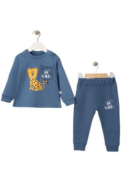 ZERVA QUEEN Lion Printed Baby Boy Double Set