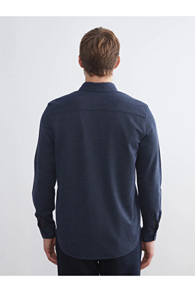 LC Waikiki Ανδρικό μακρυμάνικο πουκάμισο με λεπτή εφαρμογή