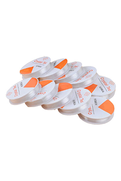 Selderesi 10 Adet 0.6mm Şeffaf Renk Lastikli Misina Ipi Tesbih Ve Bileklik Yapımı Için Esnek Ip