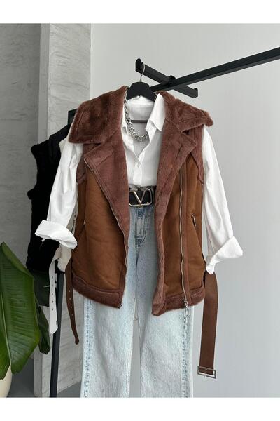 FERZOLAİO Brown Suede Vest