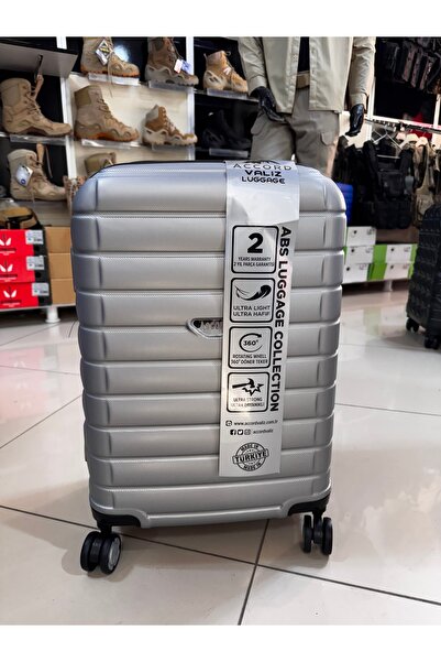 North Gri Renk Küçük Boy Valiz Tekerlekli