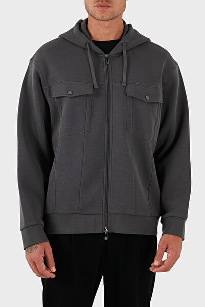 Armani Exchange Stretch Cotton Relaxed Fit Hooded Sweat Men's Sweat Xm000967 Af16222 U8107