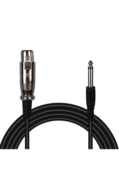 nelerbulurum 6.3MM MONO ERKEK CANON DİŞİ 4 METRE XLR MİKROFON ARA KABLOSU