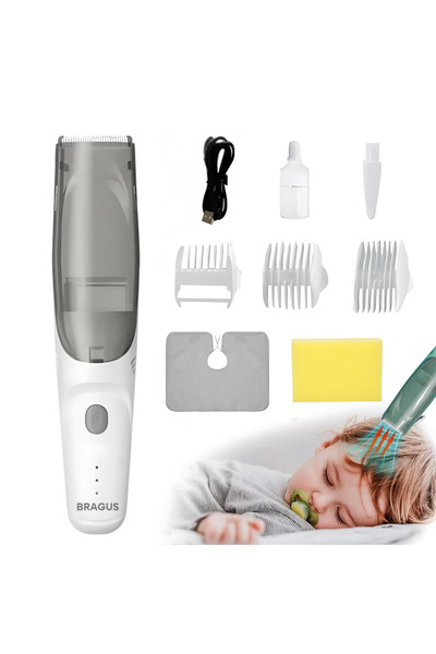 BRAGUS Aparat de tuns bebelusi, silentios, rezistent la apa IPX7, reincarcabi...
