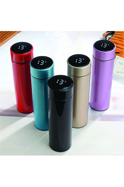 DKDZ SHOP Thermos with Indicator 500ml - (10 Hours Hot and Cold) with Keep Warm Feature