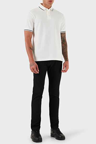 Emporio Armani Polka Dot Stretch Cotton Slim Fit Low Waist Narrow Leg Jeans Men's Denim Pants Em00012