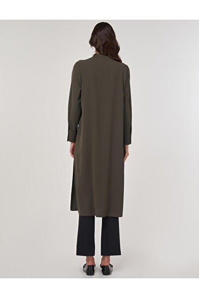Kayra Button Detailed Long Tunic Khaki
