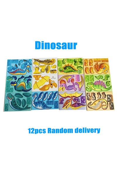 Choice3 Dinosaur 12pcs 12-24pcs/bag 3D Animals Foam Puzzle Educational Toys for Kids Birthday Party Favor Gu