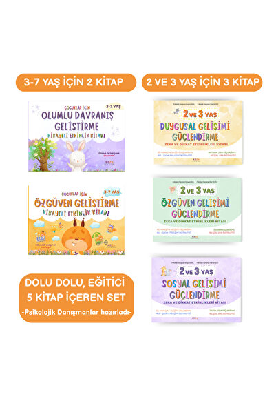 kitza yayınları 5 EĞİTİCİ KİTAP İÇEREN ETKİNLİK SETİ (DUYGUSAL-SOSYAL-ÖZGÜVEN...