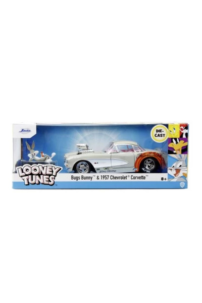 JollyMag JADA BUGS BUNNY 1957 CHEVROLET CORVETTE VYROZBÍRANÉ AUTO 1:24
