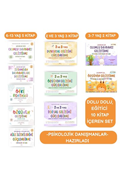 kitza yayınları ON KİTAP İÇEREN EĞİTİCİ SET (DUYGUSAL-SOSYAL-ÖZGÜVEN-KARAKTER...